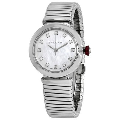 Bvlgari Lucea Automatic Diamond MOP Dial Ladies Watch 103100
