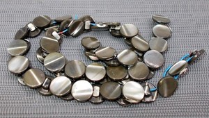 Vintage Pearl MOP Shell Gray Iridescent Shank Buttons 58pcs 7/16"