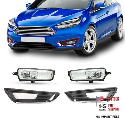 BXZ Fog lights Lamps Halogen Fog Lamp with Bezel - With Hole - Chrome Bezel