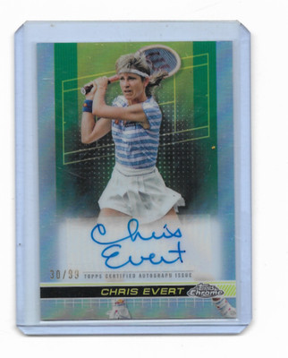 2024 TOPPS CHROME TENNIS--CHRIS EVERT--45/99---REFRACTOR AUTO