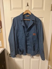 True Vintage Ben Davis 50s 60s Flannel work button up Blue Stripe Trashed Faded