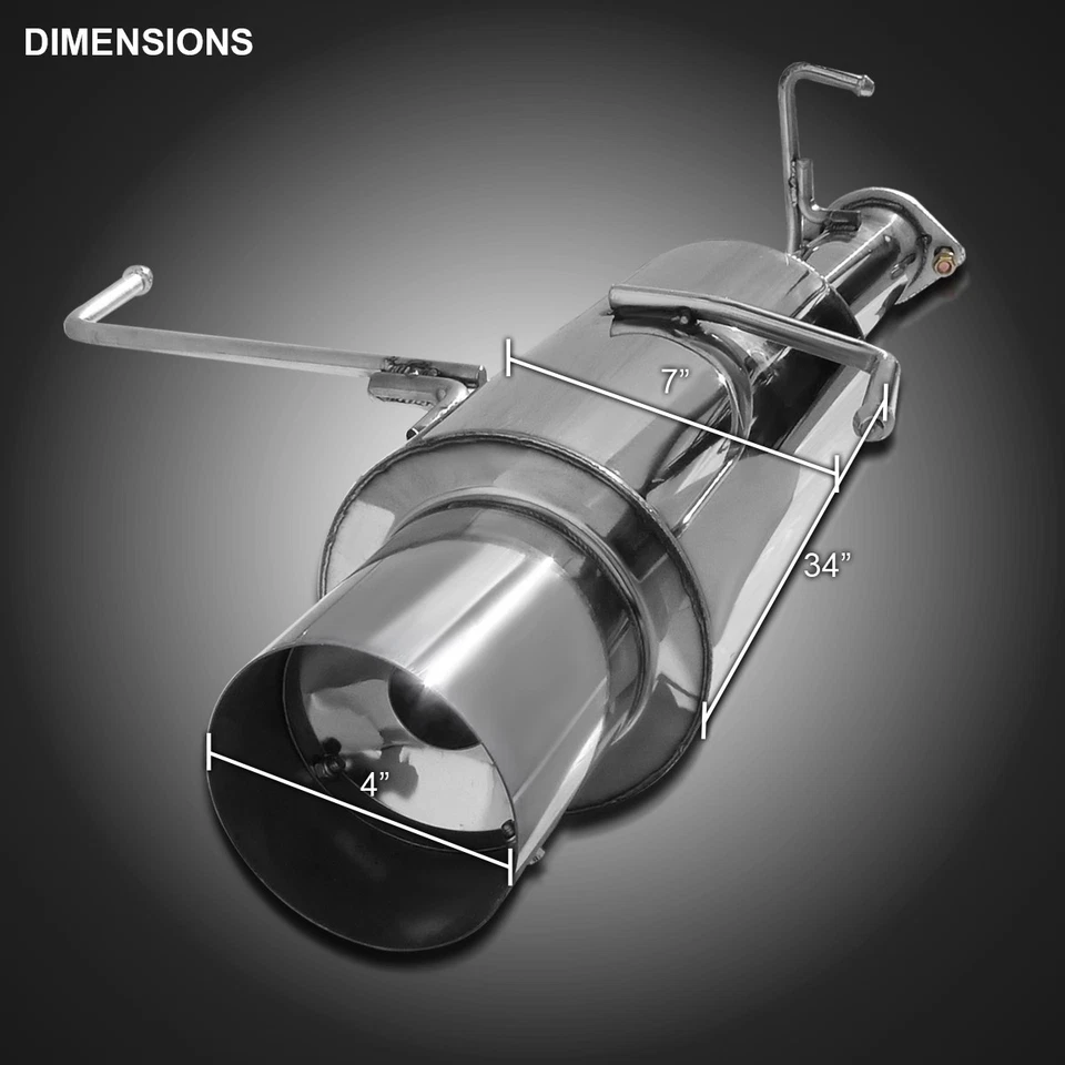 Fits 1995-1998 240SX S14 3" Catback Exhaust System Muffler Tip Kit 95-98 Foto 3 de 4