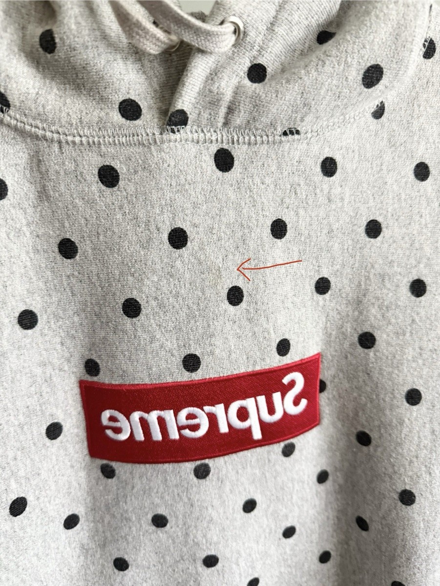 Supreme Comme Des Garcons CDG Polka Dot Box Logo Hoodie | eBay