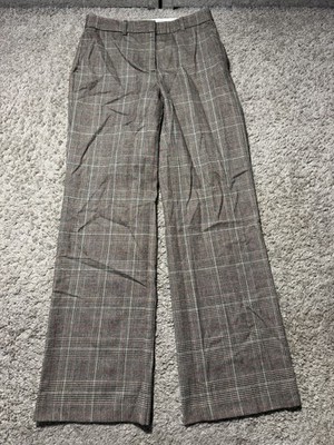 Zara Basic Mens Small Wool Houndstooth Trousers Wide Leg 30x32 Slacks