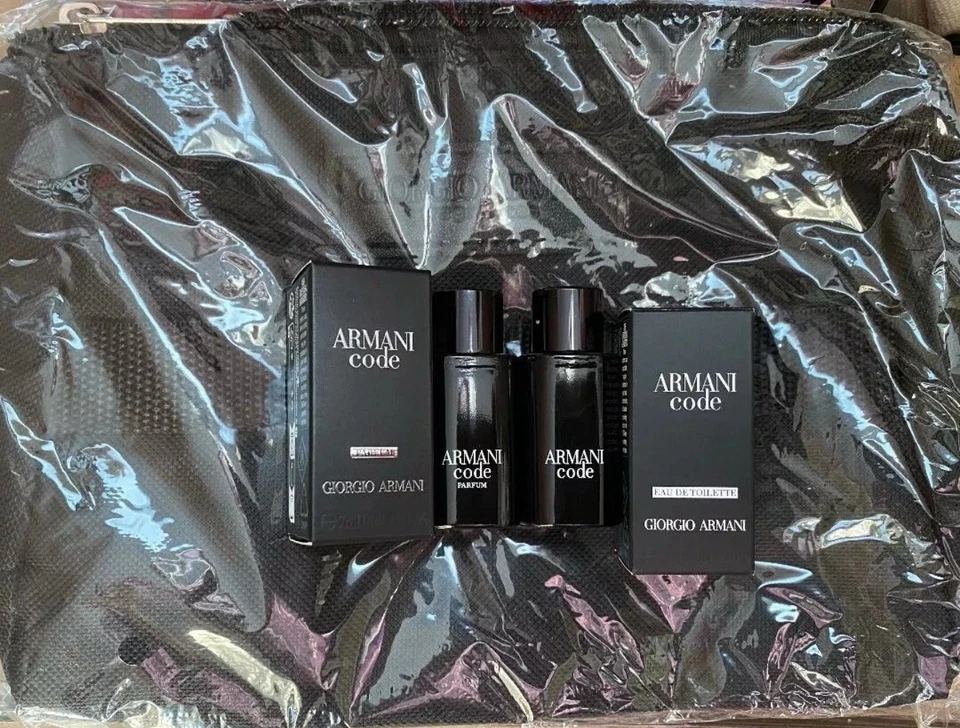 GIORGIO ARMANI Set de Regalo ARMANI CODE Splash EDP + EDT + Bolsa NUEVO  Foto 2 de 4
