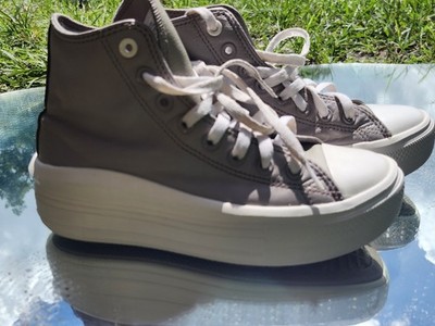 Converse Chuck Taylor All Star Move HI- Platform Sneakers, Mauvish - Grey, W/ 11