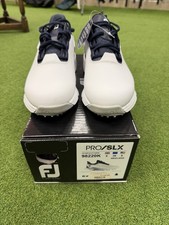 Women’s Footjoy Pro SLX Golf Shoes White/Navy UK Size 6 Wide