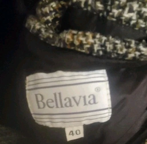 Vintage 1980’s Wool BlendHerringbone Tweed Long Double Breasted Mens Coat 40 - Image 3 of 4