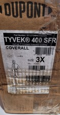 Qty. 25 Dupont Tyvek 400 SFR White Coverall Size 3x Secondary Flame Resistant