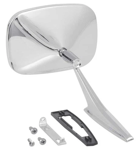 1968-72 Camaro Impala Chevelle Firebird; Chrome Outer Door Mirror; Chrome;