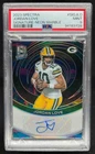 2023 Panini Spectra Jordan Love Signatures Neon Marble Auto #3/4 Packers PSA 9
