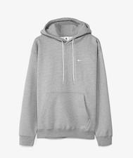 Size Medium - Nike Solo Swoosh Heavyweight Fleece Hoodie Grey CV0552-063