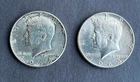 Lot of 2 1964 Kennedy Half Halves Dollars 90% Silver Fast Free Shipping