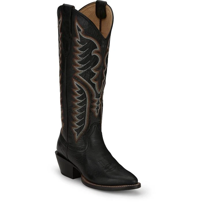 Bottes De Cowboy Justin En Cuir Noir – Résistantes à L’huile, Homme, Pointure 9.5 EE