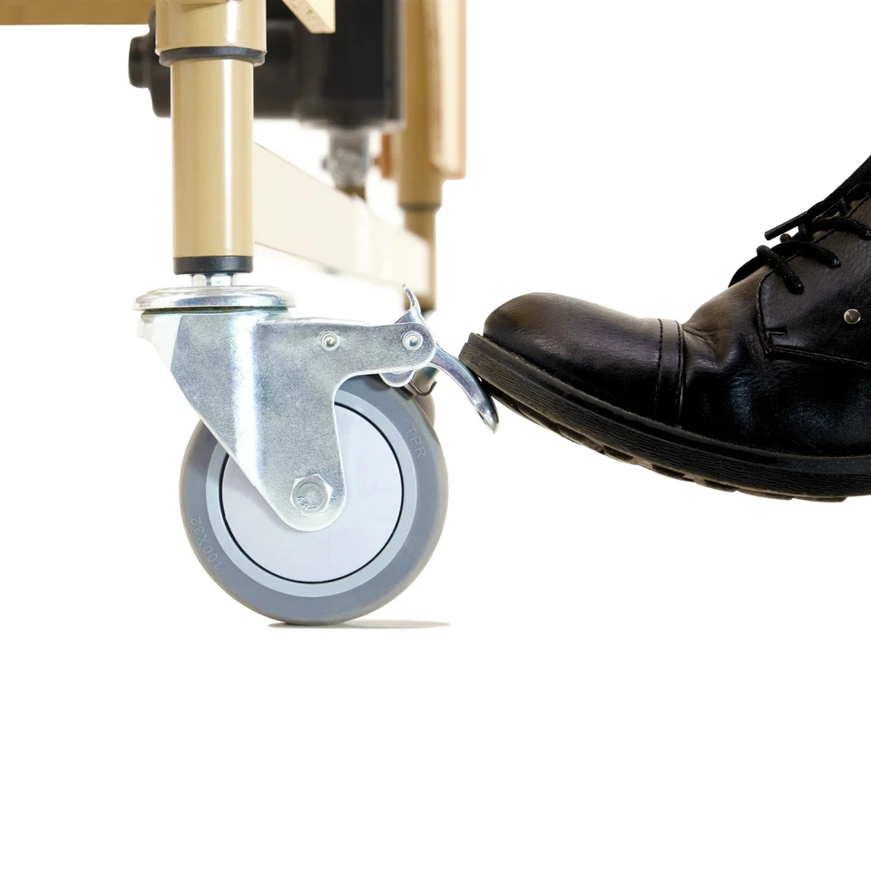 Letto Elettrico Ospedaliero da Degenza per Anziani e Disabili con Sponde + Asta - Immagine 3 di 4