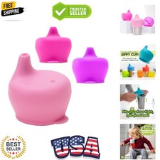 Silicone Sippy Cup Lids - Spill Proof, Fits Any Cup, BPA-Free, Durable  Soft...