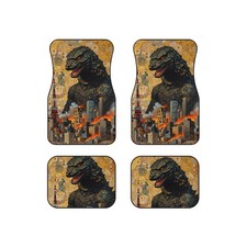 Godzilla Art Car Floor Mats Unique Monster Auto Decor Godzilla Art Car Floor Mats Unique Monster Auto Decor