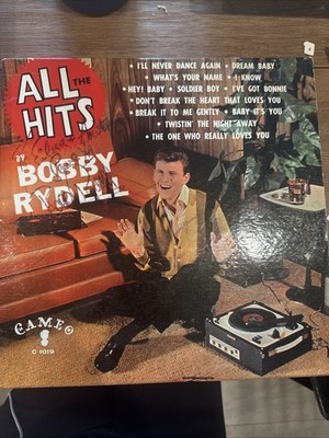 Bobby Rydell All The Hits LP Vinyl Record Album Autographed Album Signed Sleeve