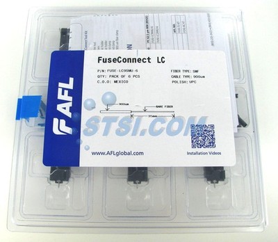 AFL FuseConnect LC SM Fiber Optic Connector, 6-Pack FUSE-LC9SMU-6 ~STSI