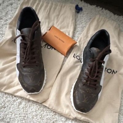 Louis Vuitton Monogram Low Top Leather Sneakers BM1129 Brown White Lace Up