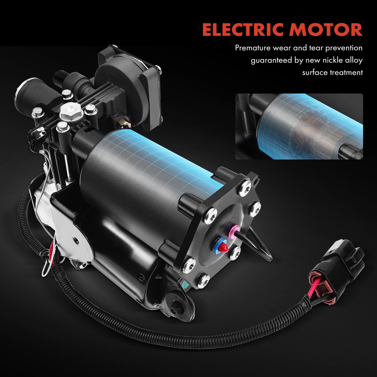 Air Suspension Compressor Pump with Solenoid Valve Block for Aston Martin DBX