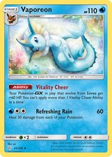 Vaporeon LP Uncommon SM - Cosmic Eclipse 42/236 on eBay