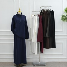 Arab Women Blouse Top Long Skirt Sets 2 Piece Kaftan Islamic Evening Outfits New