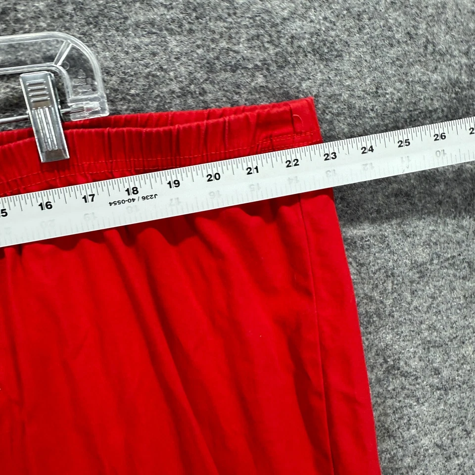 Pantalones Cortos Hanes Mujer 4X Plus Rojo Tiro Alto Skimmer Pull On Algodón Bolsillos Foto 3 de 4
