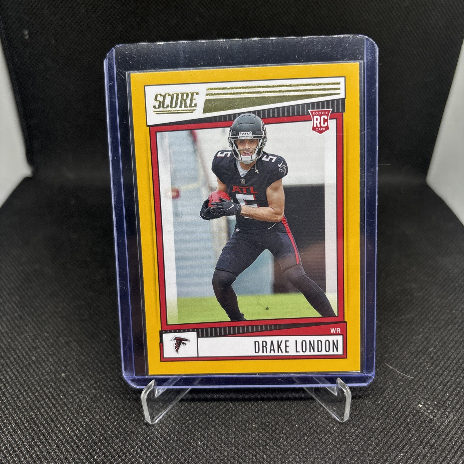 2022 Score DRAKE LONDON " YELLOW PARALLEL " Rookie RC SP #379 ATLANTA FALCONS