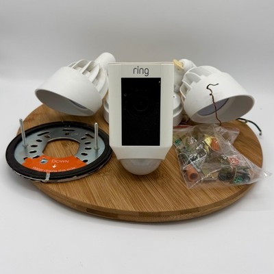Ring Floodlight Cam Wired Plus Surveillance Camera - White Outdoor