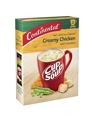 (2 serves) Continental cup a soup - creamy chicken croutons 60g (9300667025035)