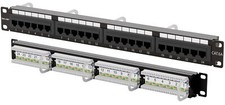 10Gbps Cat6A Patch Panel 24 Port RJ45 Patch Panel UTP 19-Inch 1U Network Patc...