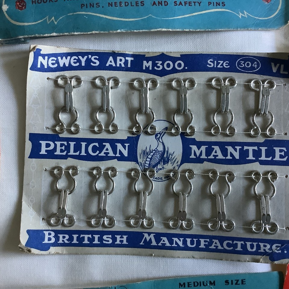 Vintage Large BUNDLE Newey, Triumph Etc PRESS STUDS & HOOK & EYE ON