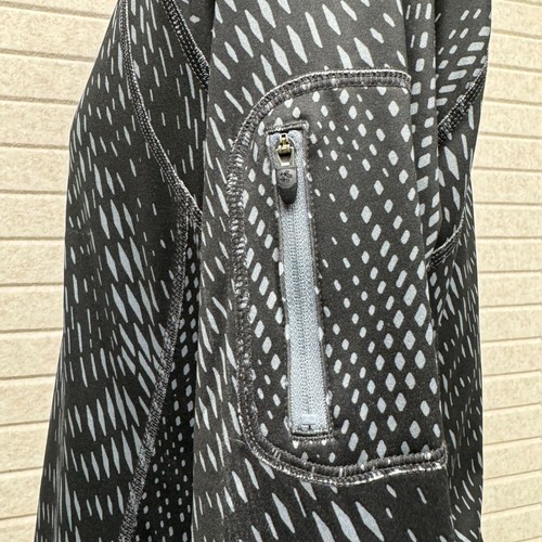 Tek Gear Warm Geometric Black Gray Quarter-Zip Long Sleeve Athletic Pullover L - Picture 4 of 11
