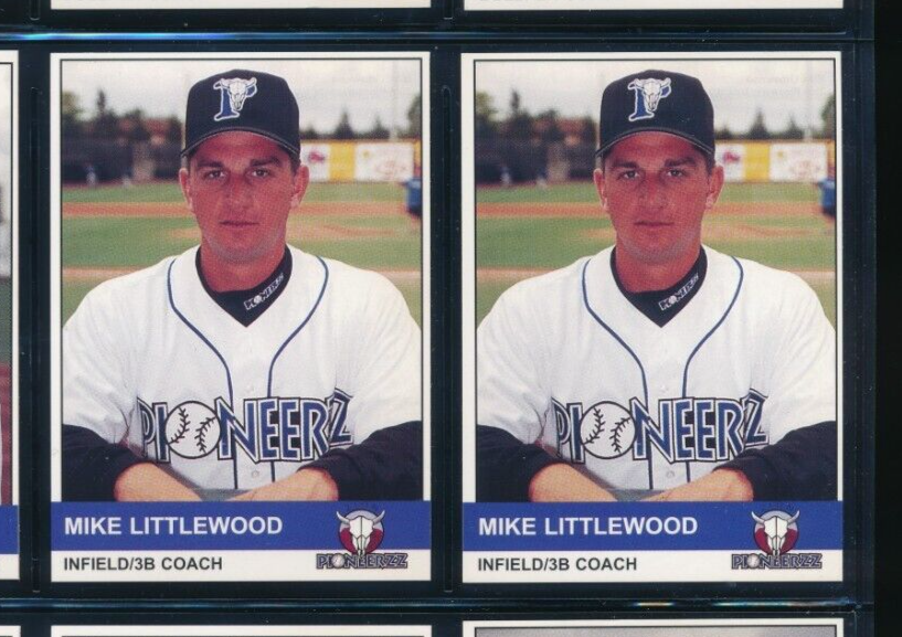 Lot (2) 2001 Zion Pioneerzz Mike Littlewood Baseball Team Issue