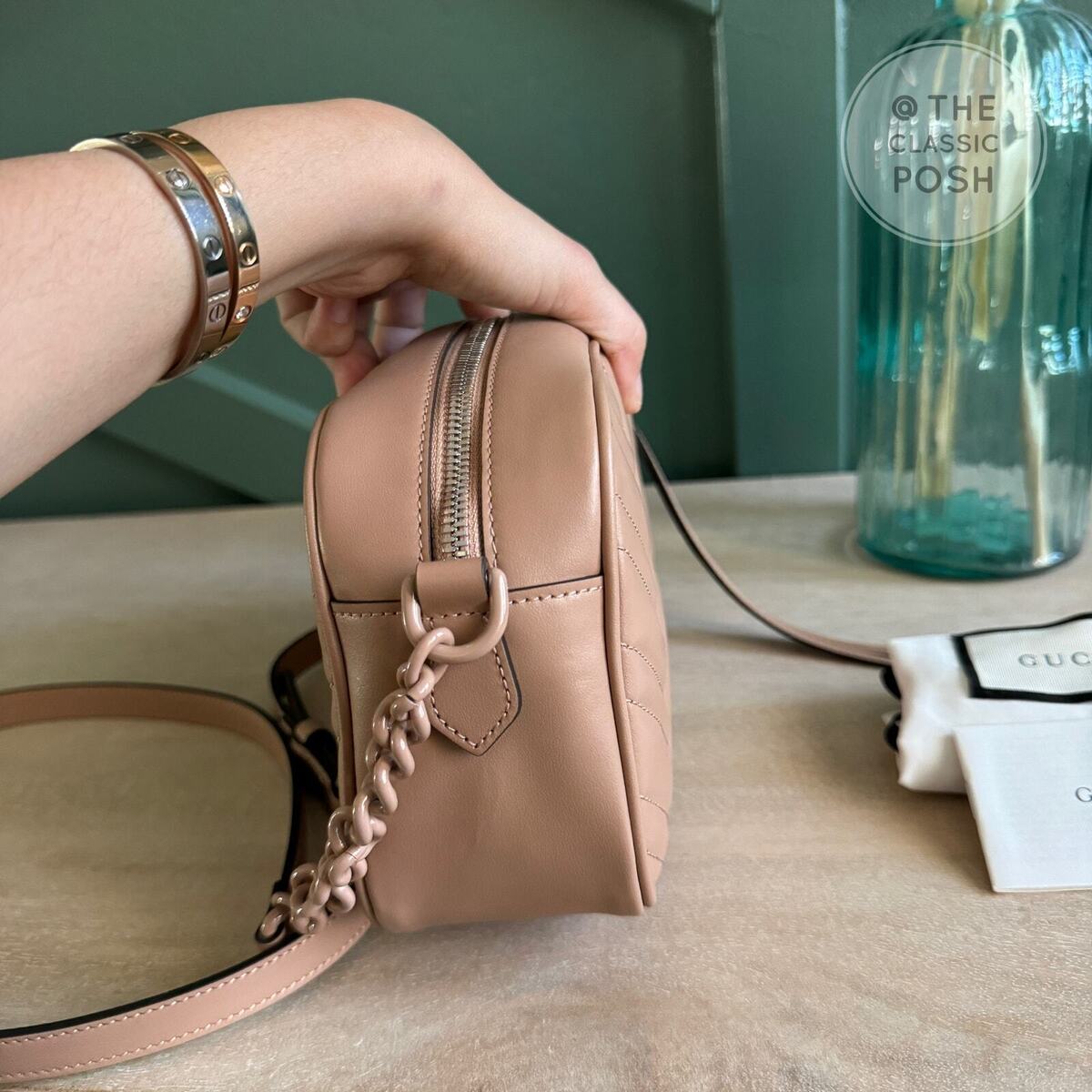 New Gucci Marmont Small Camera Bag Beige Monotone Crossbody New Gucci Marmont Small Camera Bag Beige Monotone Crossbody