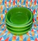 FIESTA 4 NEW SHAMROCK GREEN retired 7” medium BOWLS 19 oz Fiestaware FREE SHIP