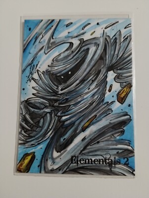 2022 Perna Studios Sketch Card 1/1 Elementals 2 Jose Carlos Sanchez Air Tornado