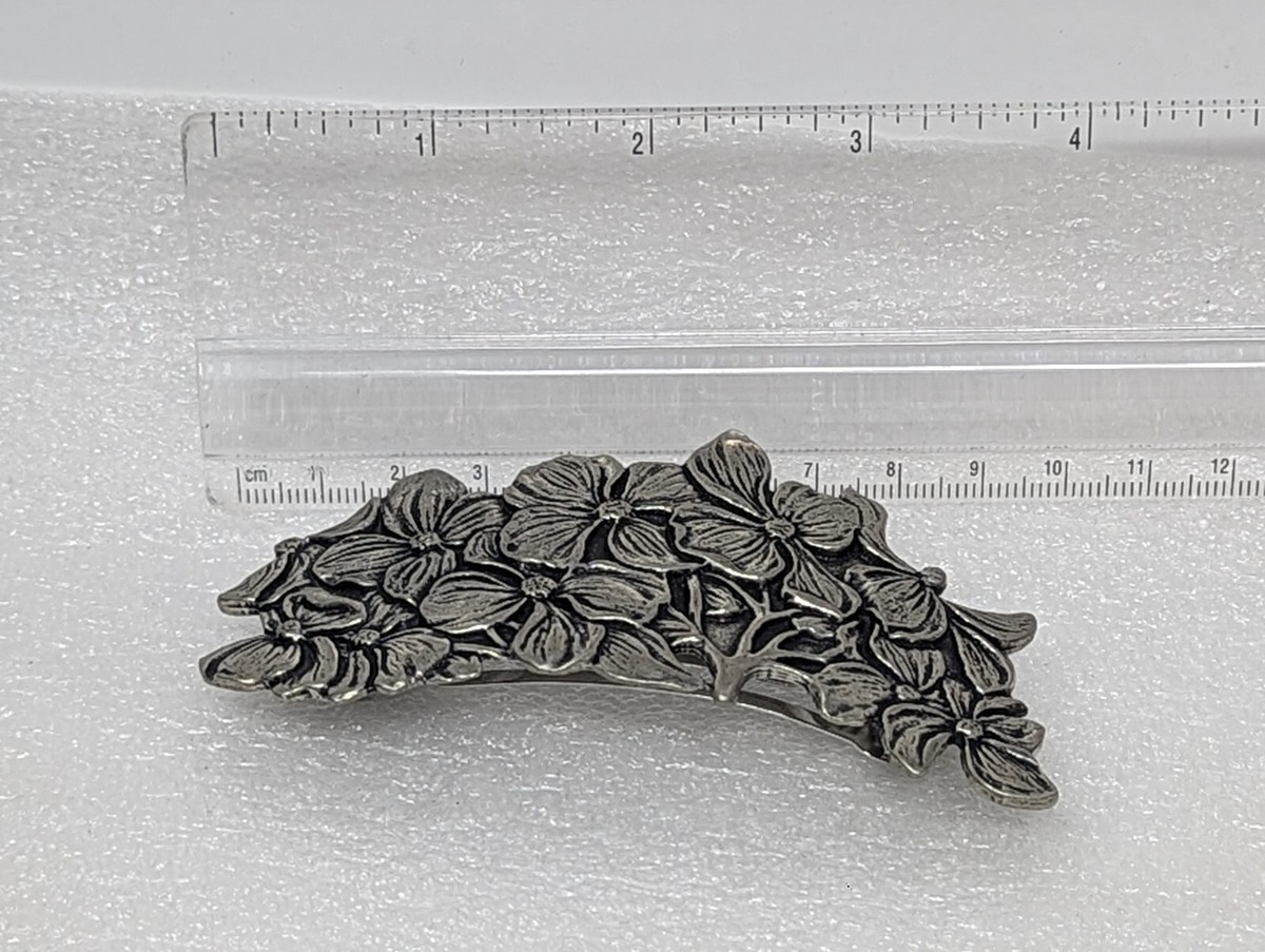 Oberon Design Dogwood Flower Hair Clip Barrette Made in  display picture 3