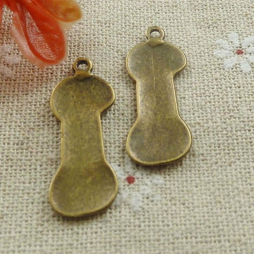 90 pcs Antique bronze knitting wool charms pendant 30x12mm L-618 - Picture 2 of 4