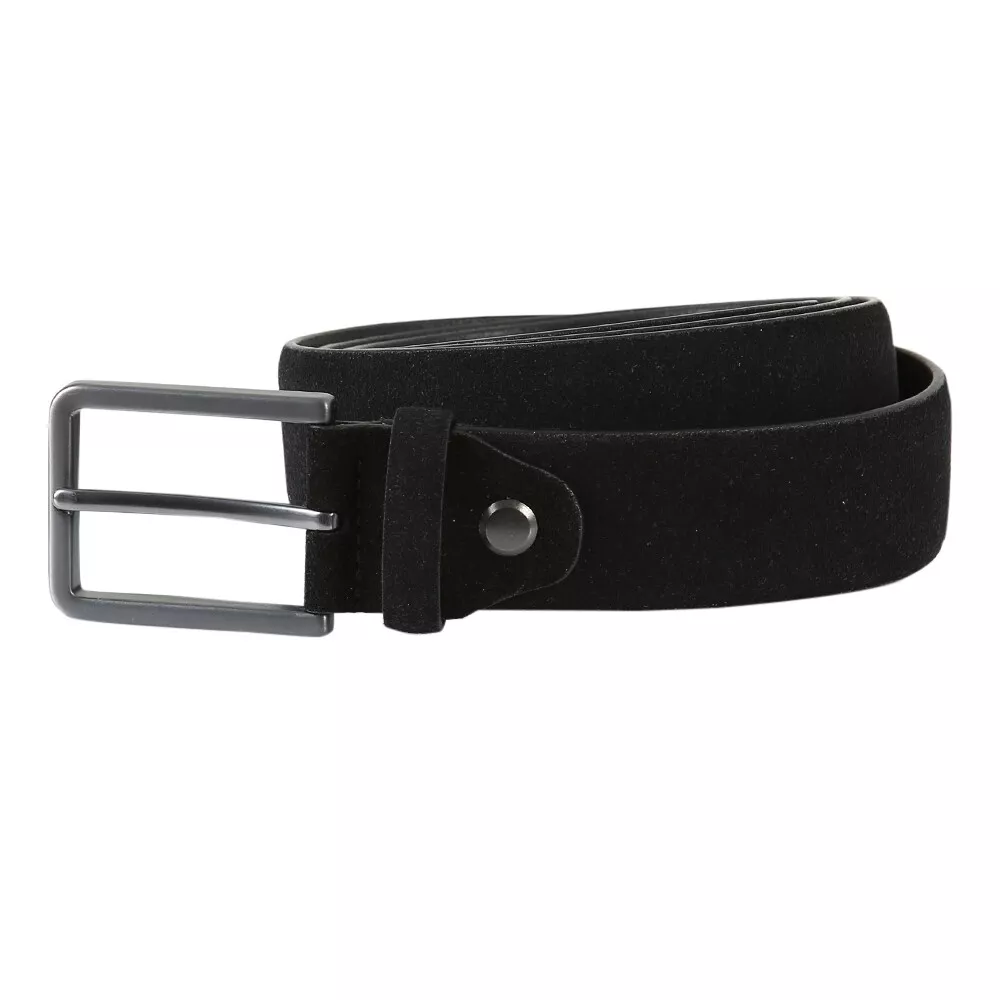 Luxury Mens Suede Leather Belt Solid Wide 35mm Buckle Nickel Free