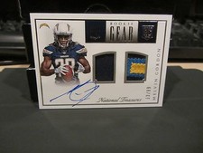 National Treasures Gear Autograph Jersey Chargers Melvin Gordon 53/99  2015