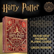 Harry Potter Hogwarts Premium Playing Cards by Theory II NEW SEALED Green Deck