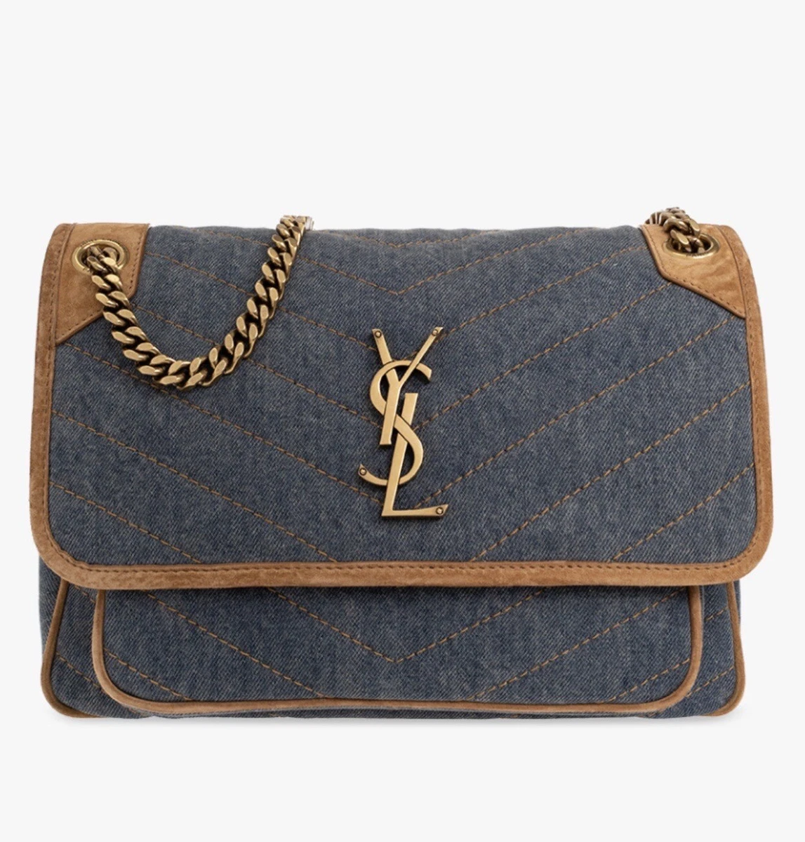 Saint Laurent Shoulder Bag Blue Bags & Handbags for Women for sale