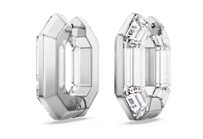 Swarovski 5696289 Ohrringe Creolen Lucent achteckige Form klein weiß