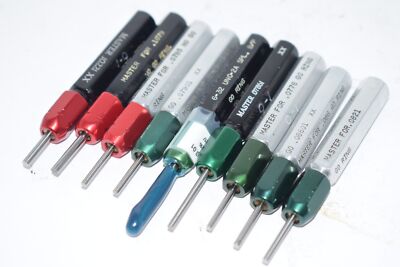 Lot of 9 PMC Industries & Others Go NO Go Smooth Pin Ring Gage Check Plug 
