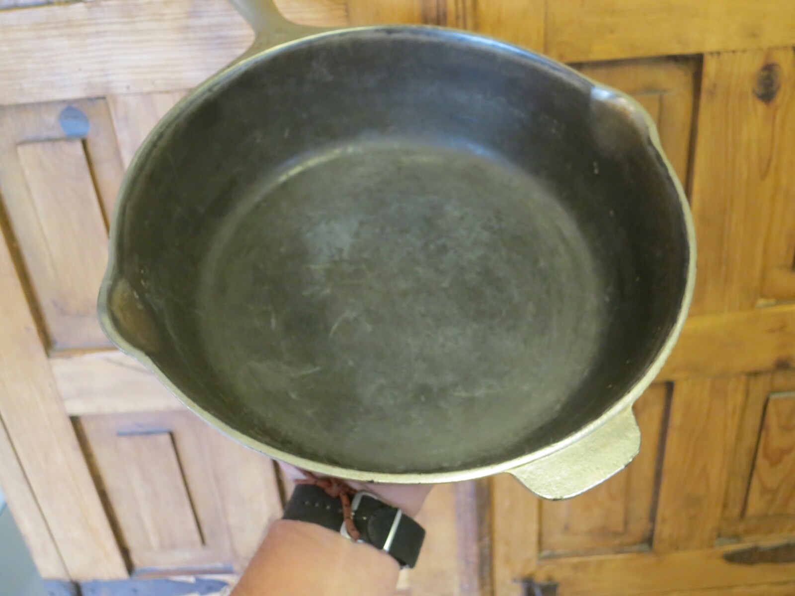 Vintag Wagner Ware 11 inch Deep Nickel Plate Cast Iron Frying Pan