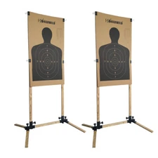 Adjustable Target Stand for Paper Silhouette Shooting Targets USPSA IDPA -2 Pack