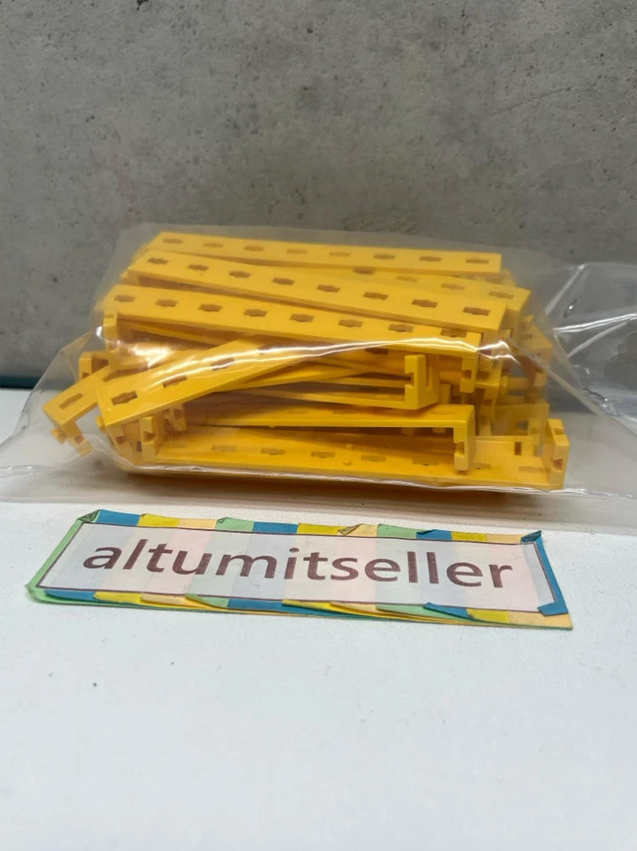 Vintage Fischertechnik Viga Plana 120 # 35054 Lote De 35 Amarelo Excelente Estado Usado ENVIO RÁPIDO - Imagem 2 de 3