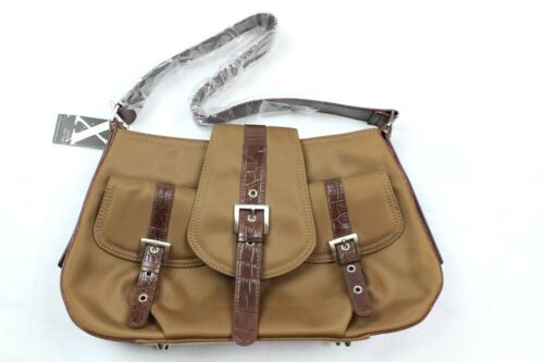 Maxx New York Women&#039;s Brown Faux Leather Shoulder Handbag